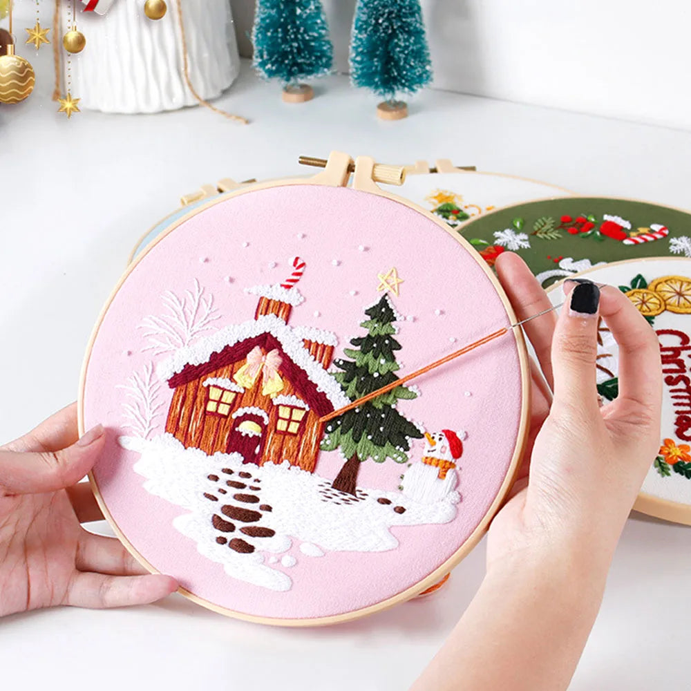 Festive Snowman Embroidery Fun Kit