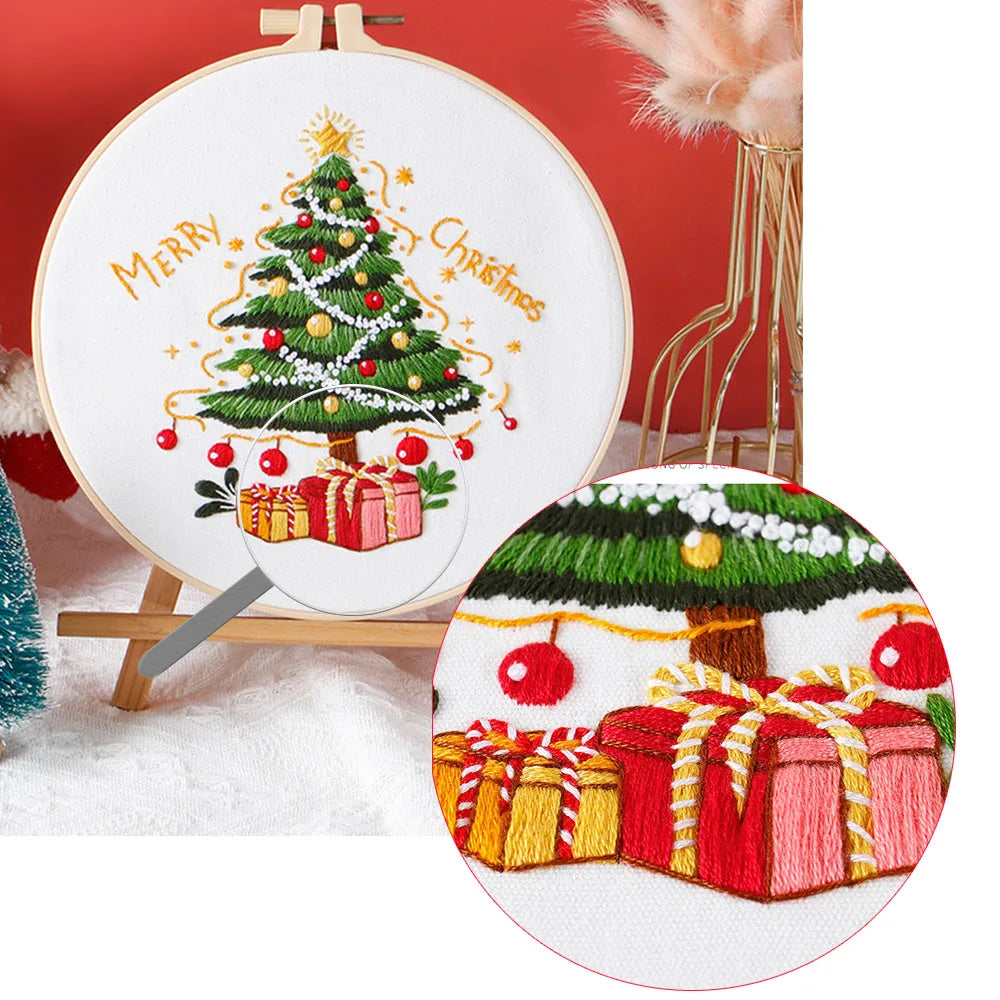 Festive Snowman Embroidery Fun Kit